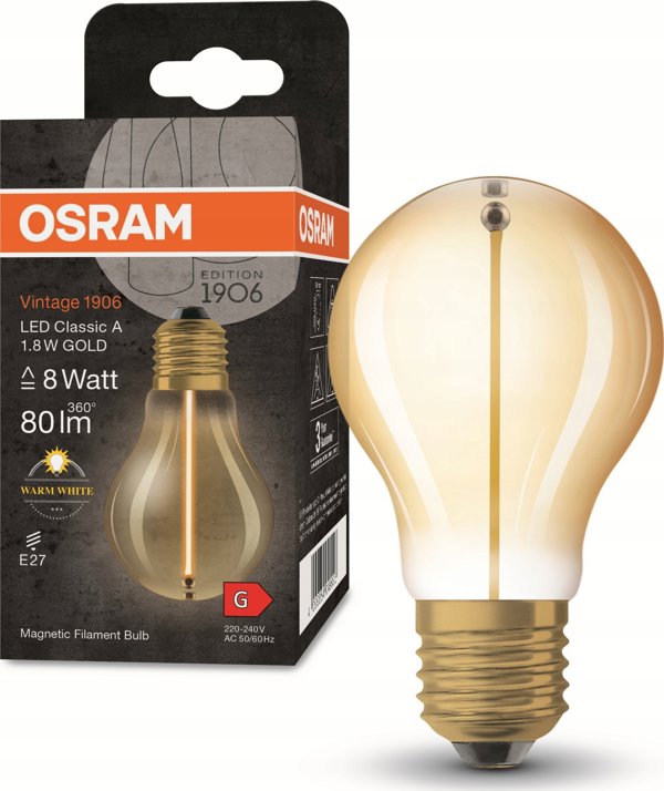 Osram 1906LCLA81.8W/827 230V FIL GDMAG E27