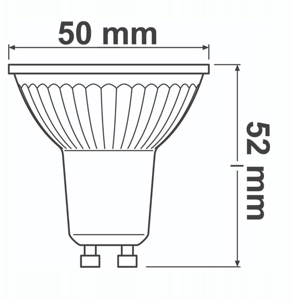 Σετ 5 λαμπτήρων LED-Reflektor GU10 PAR16 4,5W 3000K της OSRAM