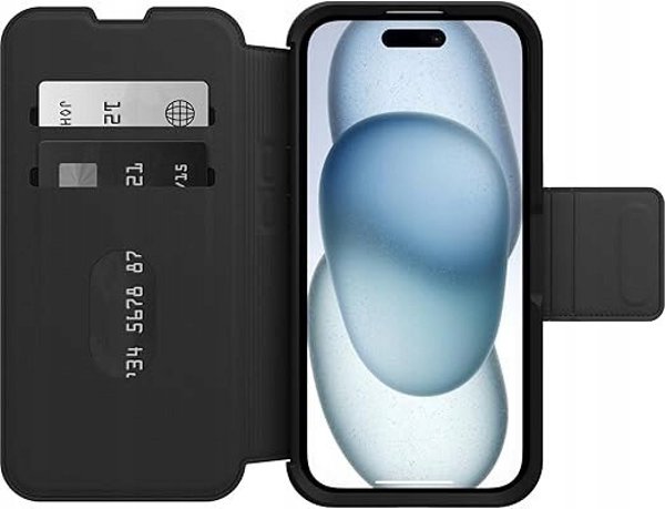 Otterbox Strada MagSafe Θήκη Πορτοφόλι, iPhone 15, Μαύρο
