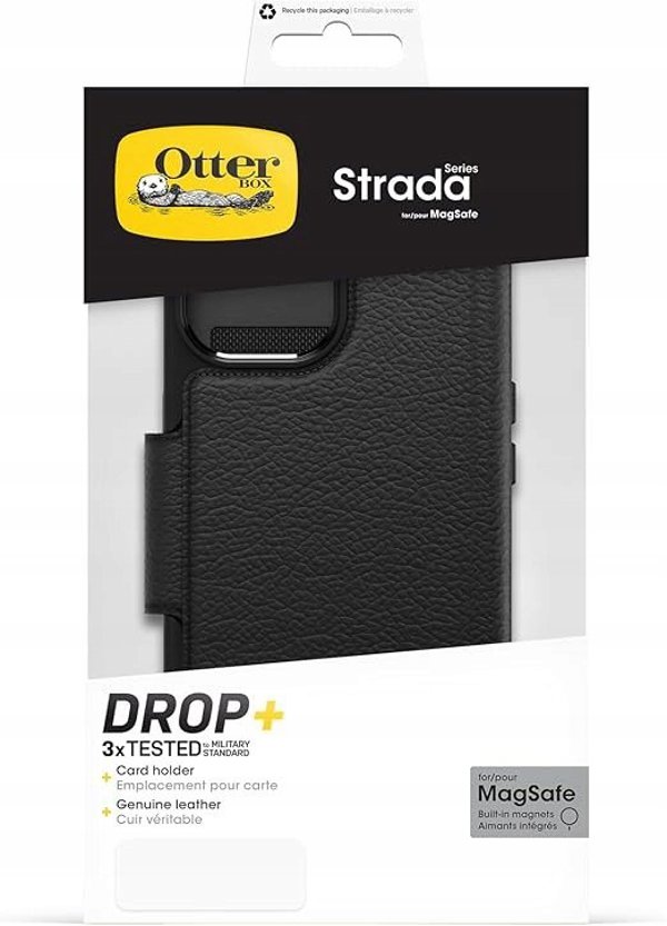 Otterbox Strada MagSafe Θήκη Πορτοφόλι, iPhone 15, Μαύρο