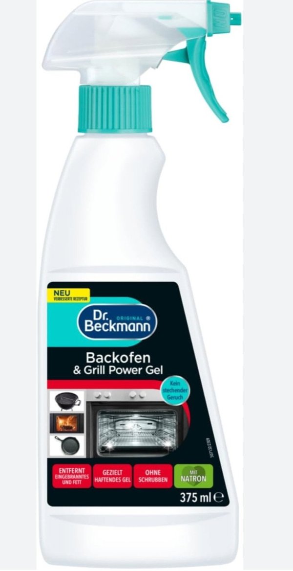 Dr. Beckmann Καθαριστικό Φούρνου Backofen Activ Gel, Ισχυρό Gel Καθαρισμού για Φούρνους και Σχάρες, 375 ml