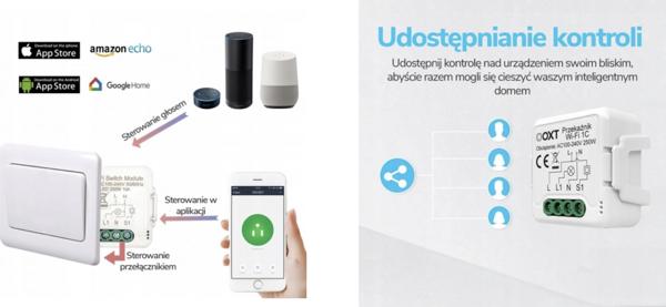 OXT Μονάδα OXT mini ρελέ 1 κύκλωμα χωρίς N ZigBee TUYA