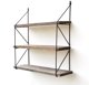 Επιτοίχιο ράφι Kalune Design Wall Shelf 792, 55 cm, σκούρο καφέ/μαύρο