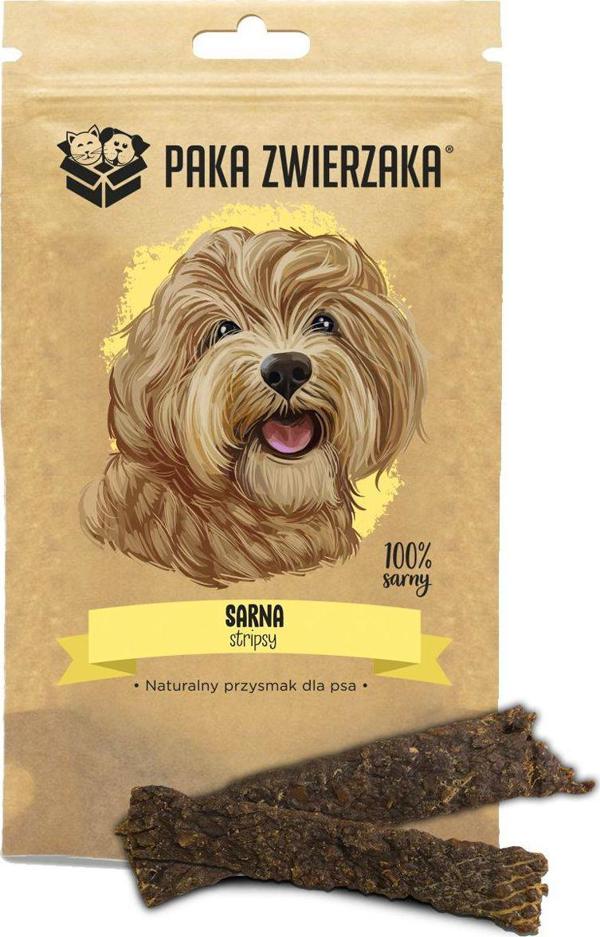Paka Zwierzaka Λιχουδιές Stripsy Sarna 100% 70g