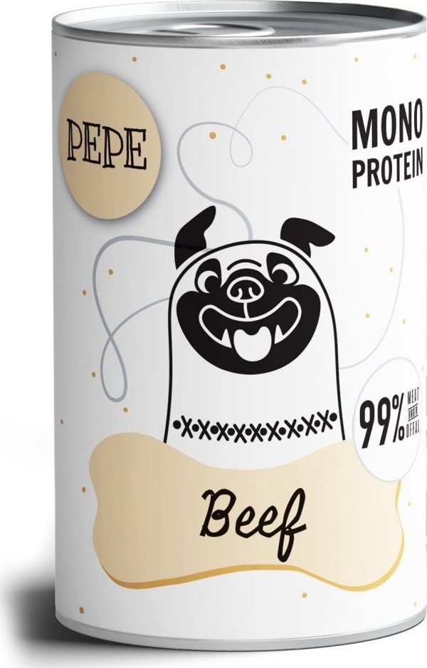 Paka Zwierzaka Υγρή Τροφή Σκύλου Pepe Mono Protein Βοδινό 400g