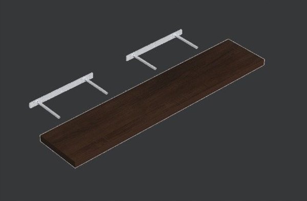Επιτοίχιο ράφι Velano 118x23.5 cm, σκούρο καφέ