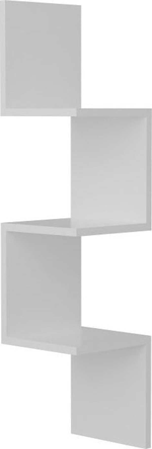 Γωνιακό ράφι τοίχου Kalune Design Corner, λευκό