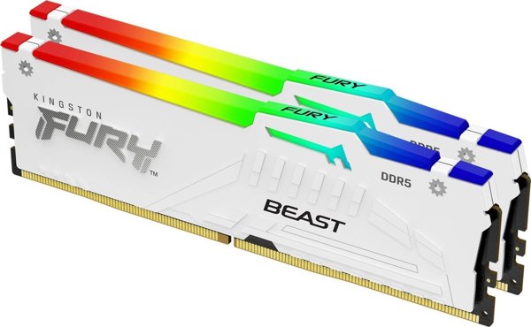 Μνήμη Kingston Fury Beast RGB, DDR5, 32 GB, 6400MHz, CL32 (KF564C32BWEAK2-32)