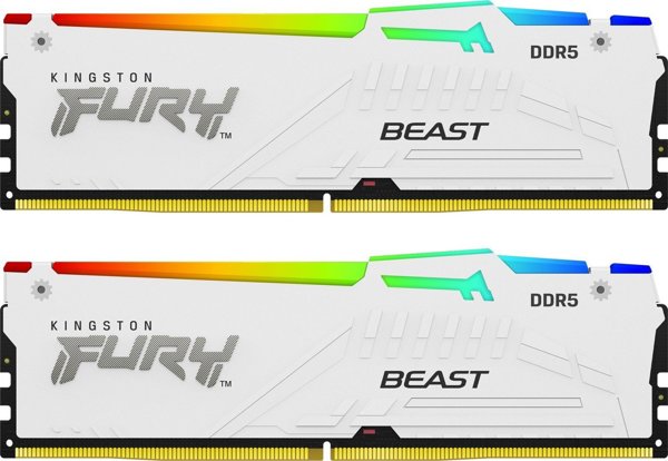 Μνήμη Kingston Fury Beast RGB, DDR5, 32 GB, 6400MHz, CL32 (KF564C32BWEAK2-32)