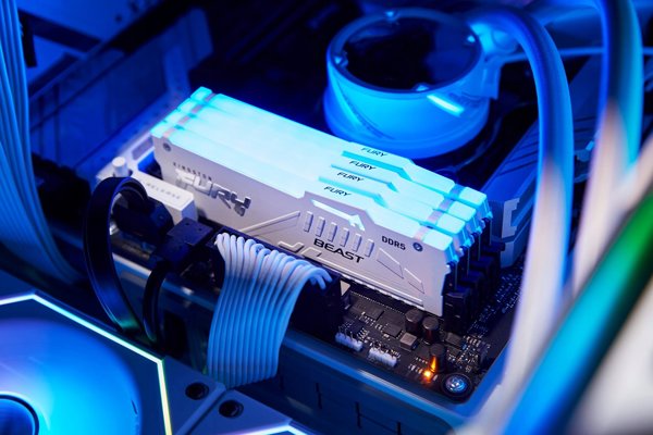 Μνήμη Kingston Fury Beast RGB, DDR5, 32 GB, 6000MHz, CL30 (KF560C30BWEA-32)