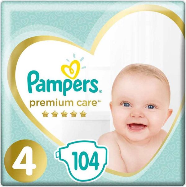 Pampers Πάνες Premium Care 4, 9-14 κιλά, 104 τεμ.