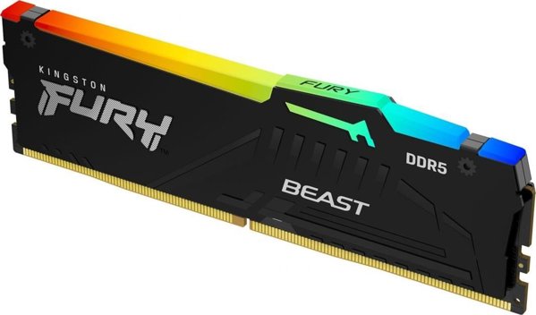 Μνήμη Kingston Fury Beast RGB, DDR5, 16 GB, 6800MHz, CL34 (KF568C34BBEA-16)