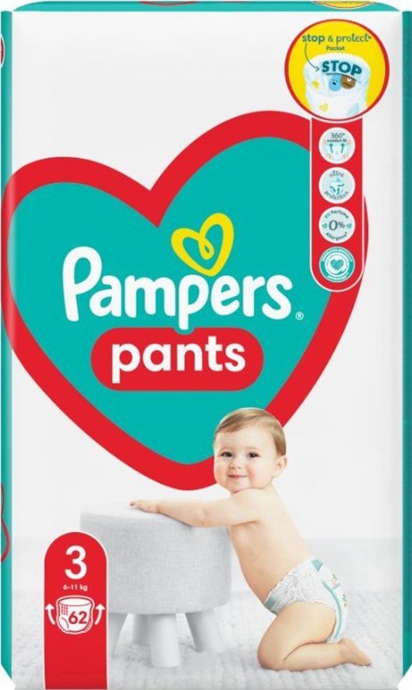 Pampers Pants 3, 6-11 kg, 62 τεμ.
