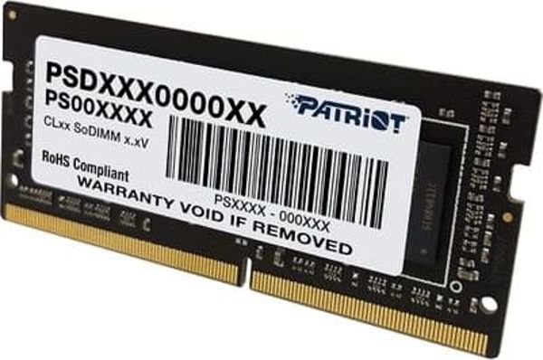 Μνήμη για φορητό υπολογιστή Patriot Signature, SODIMM, DDR4, 4 GB, 2666 MHz, CL19 (PSD44G266681S)