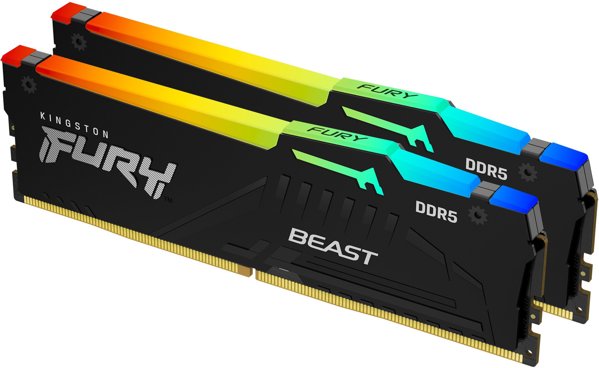 Kingston Technology FURY Beast RGB μονάδα μνήμης 128 GB 2 x 64 GB DDR5