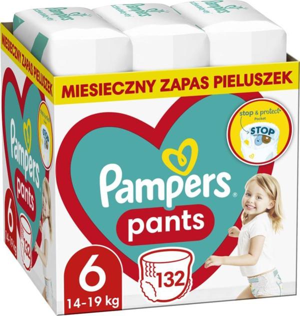 Pampers Βρακάκια Πάνες 6, 14-19 kg, 132 τεμ.