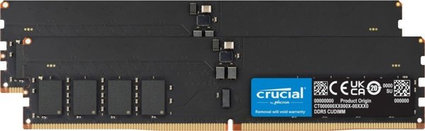 Μνήμη DDR5 64GB/6400 (2*32GB) CL52 CUDIMM Crucial