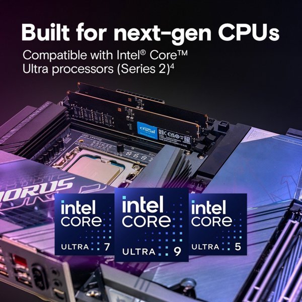 Μνήμη DDR5 64GB/6400 (2*32GB) CL52 CUDIMM Crucial
