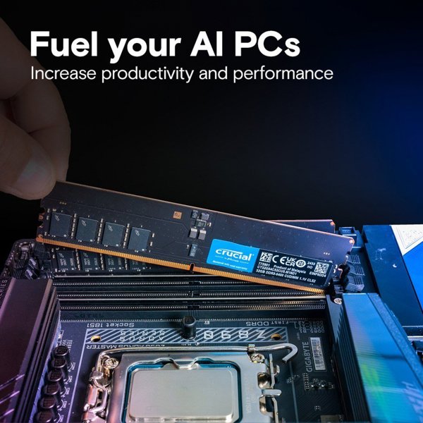 Μνήμη DDR5 64GB/6400 (2*32GB) CL52 CUDIMM Crucial