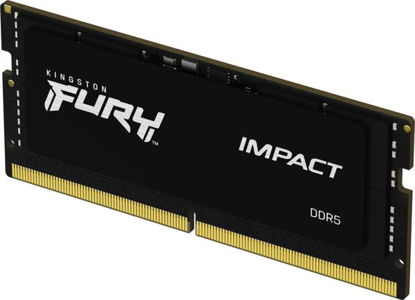 Μνήμη για φορητό υπολογιστή Kingston Fury Impact, SODIMM, DDR5, 16 GB, 4800 MHz, CL38 (KF548S38IBK2-16)