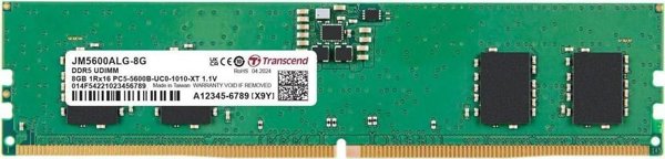Transcend Μνήμη RAM JetRam DDR5 8GB 5600MHz CL46 (JM5600ALG-8G)
