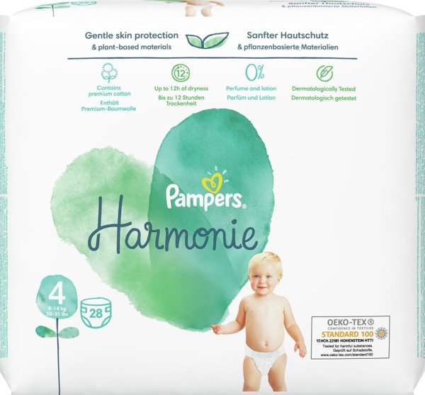 Pampers Πάνες Harmonie 4, 9-14 kg, 28 τεμ.