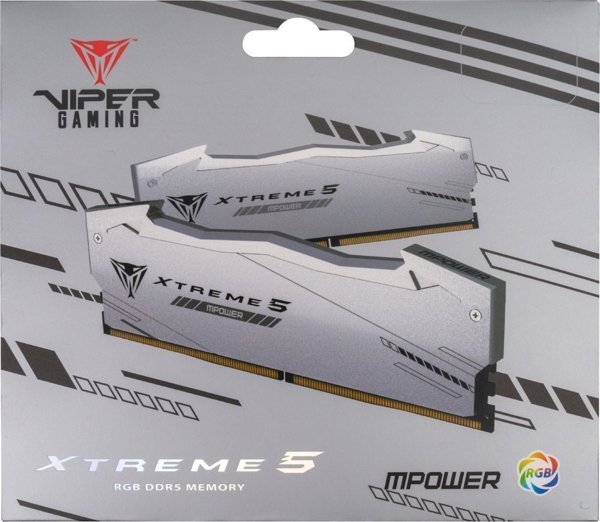 Μνήμη Patriot Viper Xtreme 5 RGB MPower, DDR5, 48 GB, 8000MHz, CL38 (PVXR548G80C38KM)