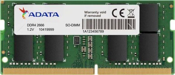 Μνήμη RAM για φορητό ADATA Premier, SODIMM, DDR4, 4 GB, 2666 MHz, CL19 (AD4S26664G19-SGN)