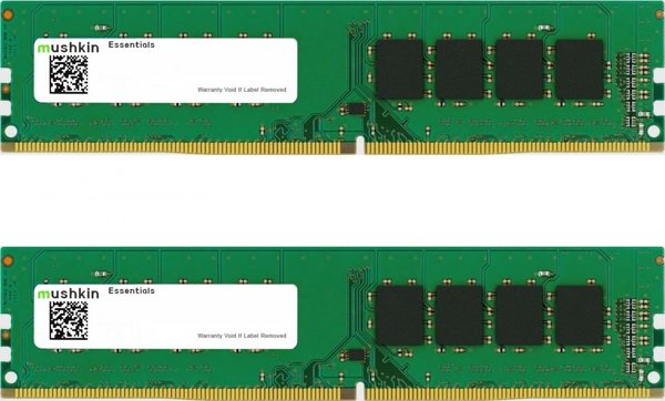Mushkin Essentials Μνήμη RAM 32GB DDR4 3200MHz CL22 (2x16GB) - MES4U320NF16GX2