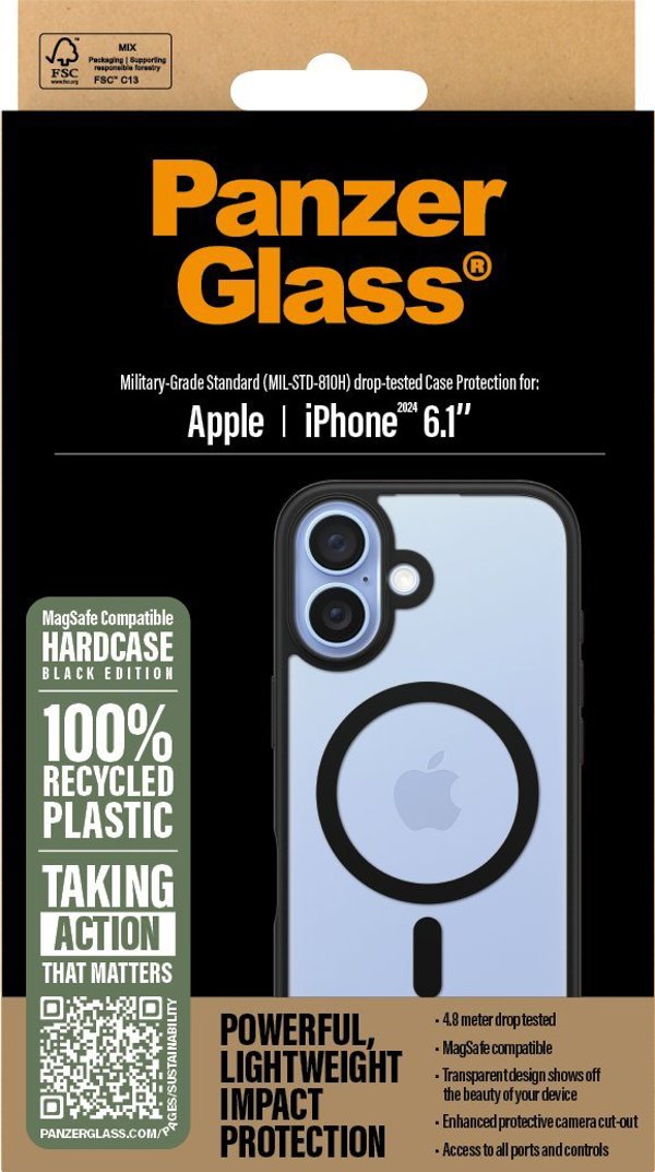 PanzerGlass PanzerGlass HardCase Black MagSAFE  iPhone '24 6.1"