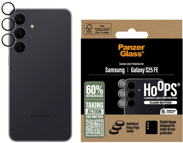 PanzerGlass s Hoops Transparent Camera Lens Protector Samsung Galaxy new S24 FE (PG64076)