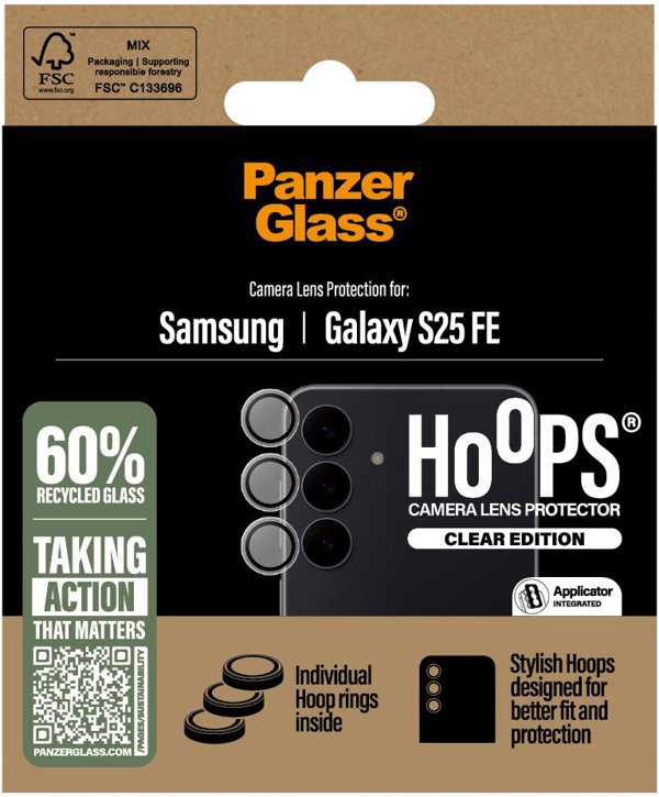 PanzerGlass s Hoops Transparent Camera Lens Protector Samsung Galaxy new S24 FE (PG64076)