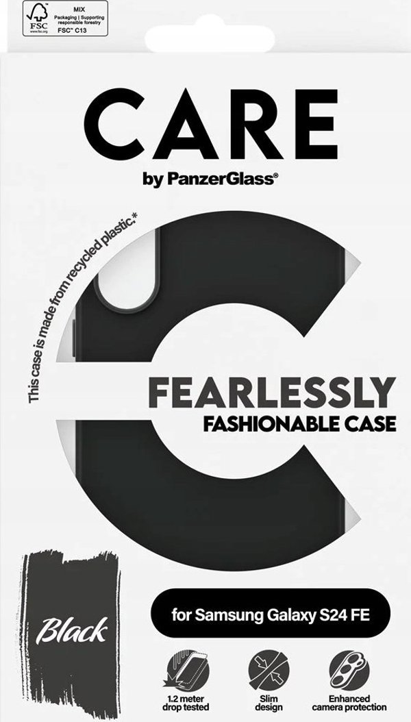 PanzerGlass CARE Fashionable Case Black Samsung Galaxy S24 FE