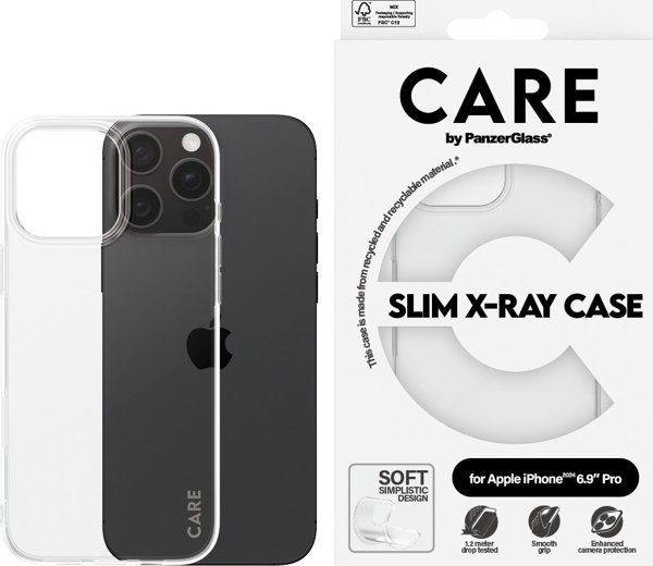 PanzerGlass CARE Case Fashion X-Ray Soft Basic iPhone '24 6.9" Pro
