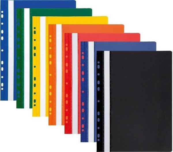 Panta Plast Ντοσιέ Α4 PVC με ευρωπαϊκή διάτρηση μαύρο (10τμχ)