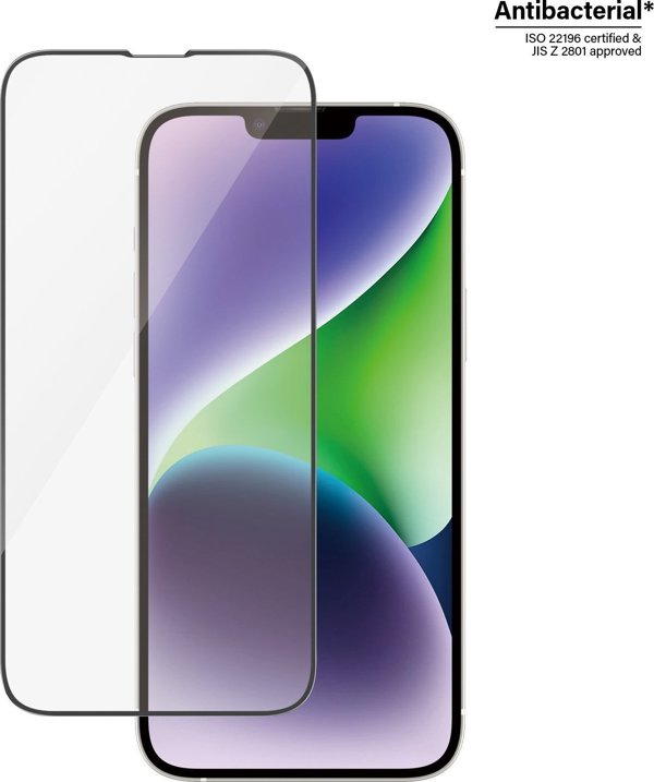 PanzerGlass Ultra-Wide Fit Αντιβακτηριακό Γυαλί για iPhone 14 Plus / 13 Pro Max, Μαύρο