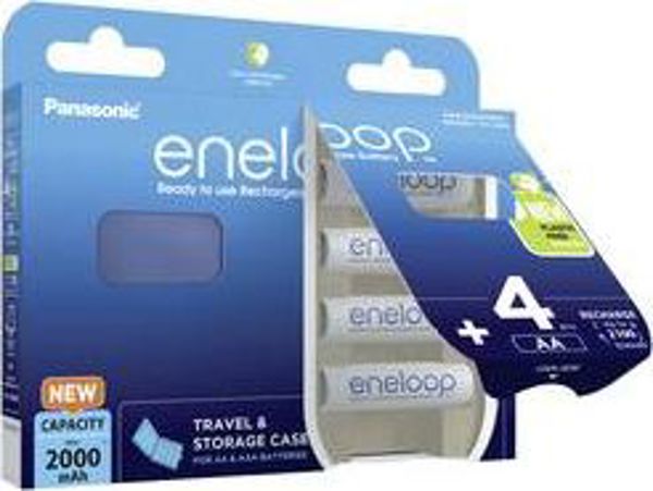 Panasonic Eneloop Επαναφορτιζόμενες Μπαταρίες AA Ni-MH 2000mAh 1.2V, 4τμχ με Θήκη Αποθήκευσης