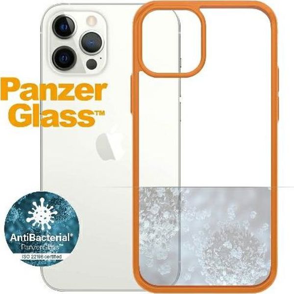 PanzerGlass Θήκη ClearCase για iPhone 12/12 Pro Πορτοκαλί Αντιβακτηριακό