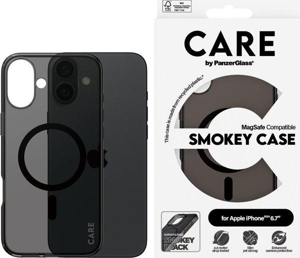 PanzerGlass CARE by PanzerGlass Flagship Case iPhone 16 Plus 6.7" dymny/smokey MagSafe 1351