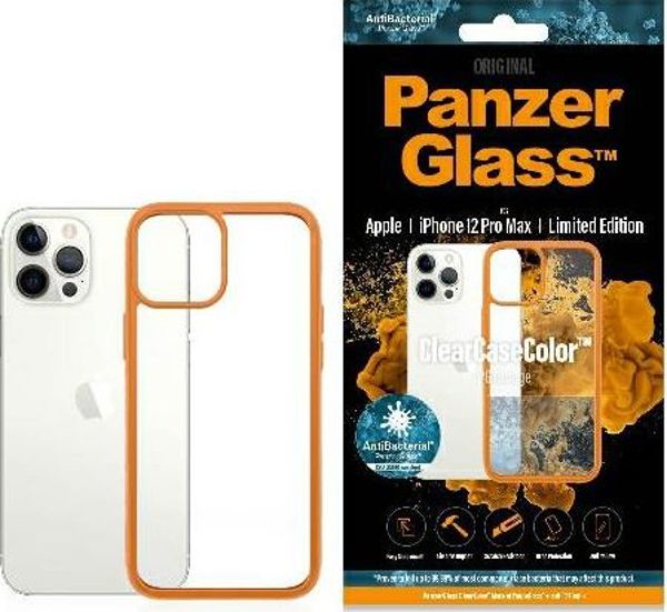 PanzerGlass Etui ClearCase για iPhone 12 Pro Max Πορτοκαλί Αντιβακτηριακό