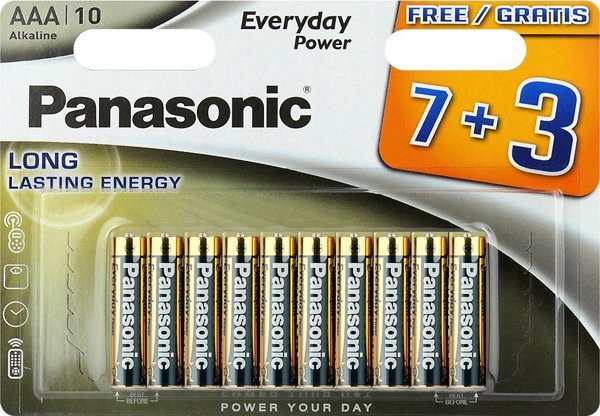 Μπαταρία Panasonic Everyday Power LR03EPS/10BW (7+3)