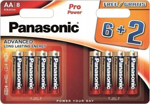 Panasonic Pro Power battery LR6PPG/8BW (6+2)