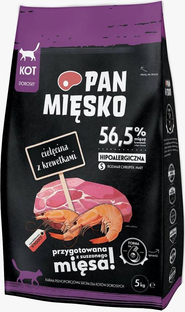Pan Mięsko Ξηρά Τροφή Σκύλου Μοσχάρι με Γαρίδες, 5kg