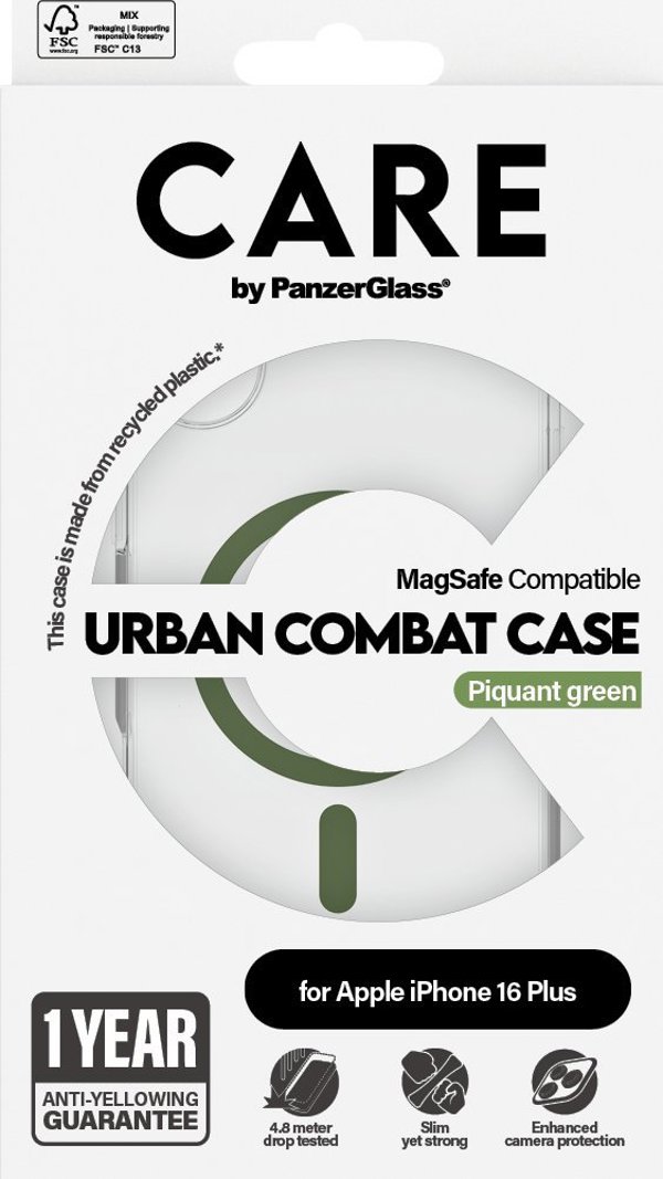 PanzerGlass CARE από PanzerGlass Flagship Θήκη iPhone 16 Plus 6.7" πράσινο/green MagSafe 1371