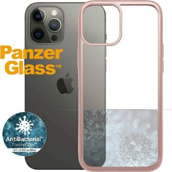 PanzerGlass Θήκη ClearCase για iPhone 12 Pro Max Rose Gold Αντιβακτηριακή