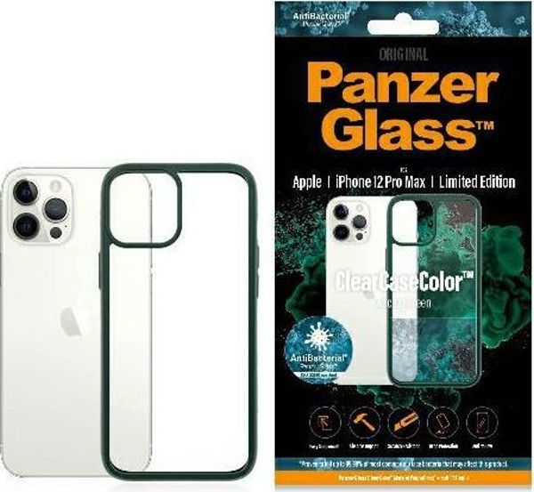 PanzerGlass Θήκη ClearCase για iPhone 12 Pro Max Racing Green Αντιβακτηριακό