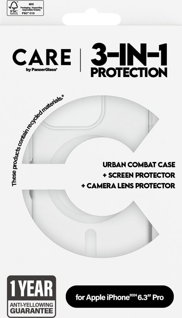 PanzerGlass CARE Flagship 3-in-1  iPhone '24 6.3" Pro