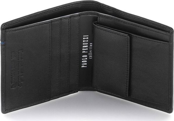 Paolo Peruzzi Ανδρικό Δερμάτινο Πορτοφόλι PAOLO PERUZZI RFID IN-14-BLU