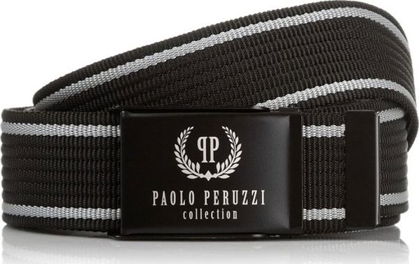 Paolo Peruzzi Μαύρη Ανδρική Ζώνη PAOLO PERUZZI PW-10-PP-125 CM