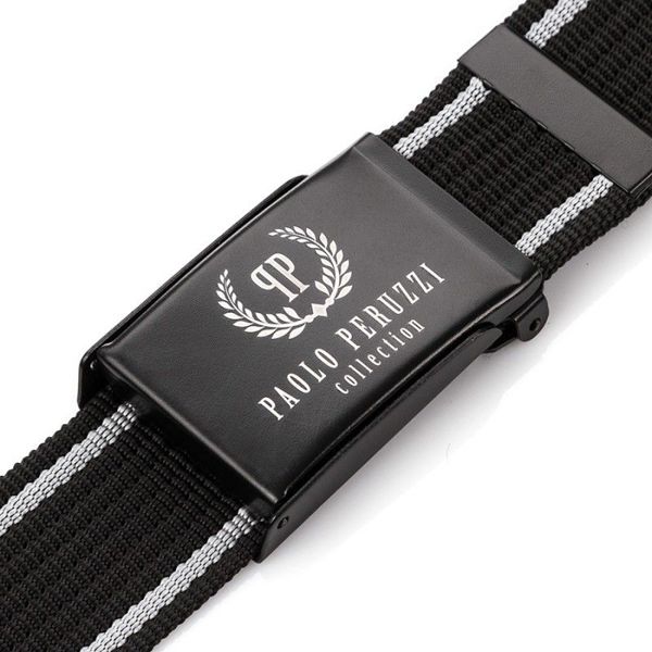 Paolo Peruzzi Μαύρη Ανδρική Ζώνη PAOLO PERUZZI PW-10-PP-125 CM